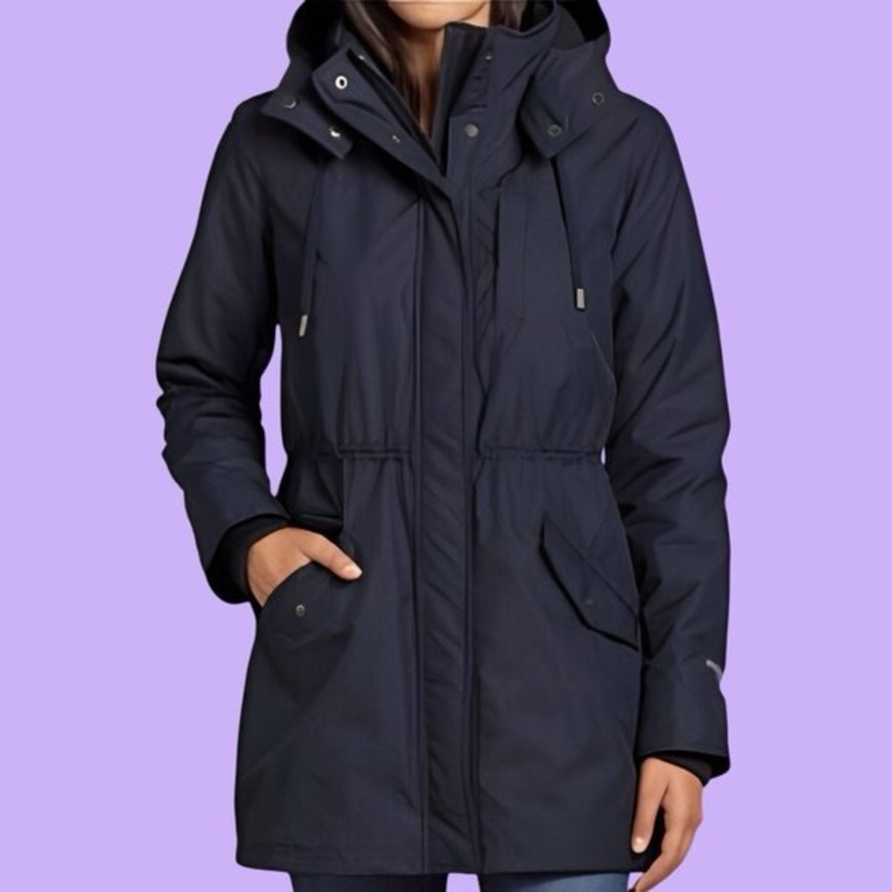 Abercrombie and Fitch ALL SEASON WEATHER WARRIOR parka jacket in Black Medium